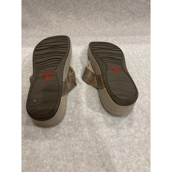 Vionic Pacific Naples Women's Size 11 Embellished Platform Sandals Flip Flops - Picture 10 of 10